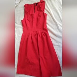 J. Crew Vibrant Red Midi Dress, Size 4